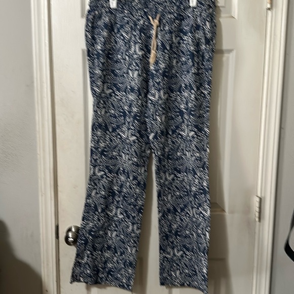 Roxy Oceanside Blue Print Pants size XL - Picture 3 of 8